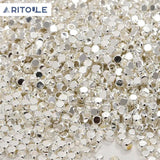 Silver Square Beads DIY Jewelry Making Material