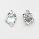 Heart Zircon Charm Pendant for DIY Necklace Making