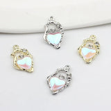 Heart Zircon Charm Pendant for DIY Necklace Making