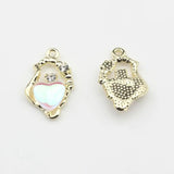 Heart Zircon Charm Pendant for DIY Necklace Making
