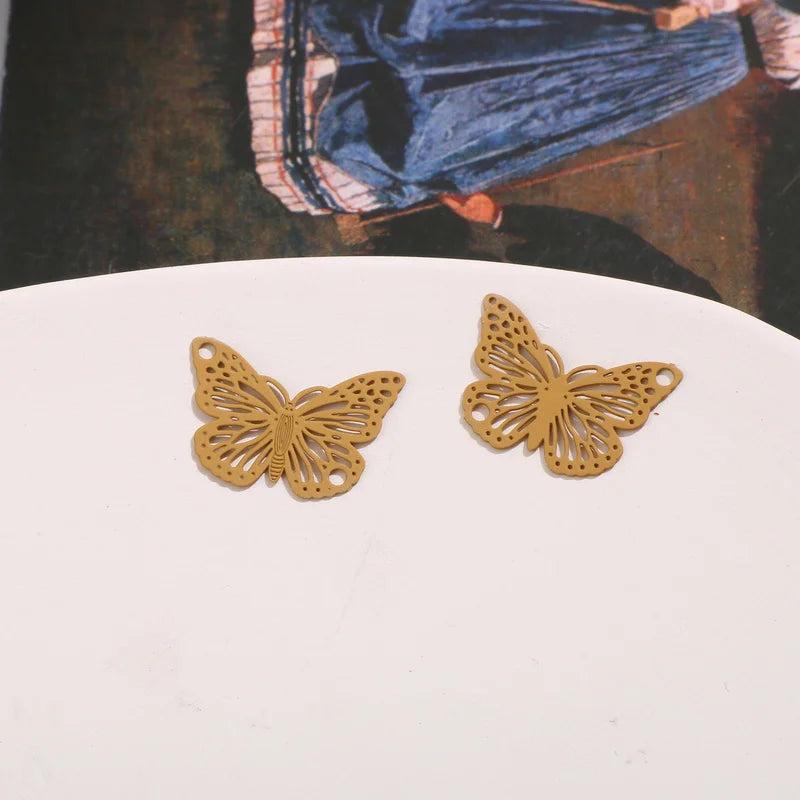 Matte Hollow Butterfly Pendant DIY Jewelry Accessory