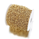 2 Meters Stainless Steel Tube Beaded Chains for DIY Anklet Necklaces