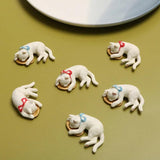 Japanese Sleeping Bow Cat Lucky Cat Doll DIY Jewelry Earrings Accessories