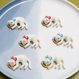 Japanese Sleeping Bow Cat Lucky Cat Doll DIY Jewelry Earrings Accessories