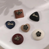 Vintage Tracing Letter Tea Flower Bee Alloy Patch DIY Hand Accessory