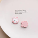 Rabbit Duck Bear Biscuit Resin Patch for DIY Hairpin Jewelry Earrings