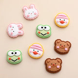 Rabbit Duck Bear Biscuit Resin Patch for DIY Hairpin Jewelry Earrings
