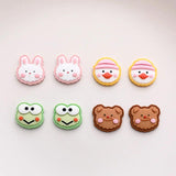 Rabbit Duck Bear Biscuit Resin Patch for DIY Hairpin Jewelry Earrings