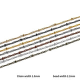 1.8mm Flat O Chain Beads Chain Hairpin Necklace Jewelry Chain
