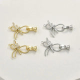 14K Bowknot Zircon Bracelet Buckle DIY Jewelry Accessory
