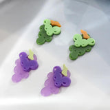 Acrylic Grape Pendant Patch DIY Earring Stud Material 4pcs