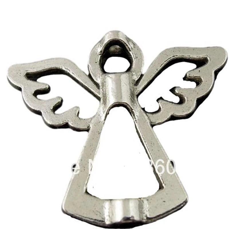 Vintage Silver Angel Spacer Beads Charms 28x22mm 30PCS