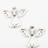Vintage Silver Angel Spacer Beads Charms 28x22mm 30PCS