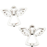 Vintage Silver Angel Spacer Beads Charms 28x22mm 30PCS