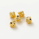 10Pcs/Lot Patterned Brass Spacer Beads for Jewelry Making