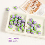 10mm Hand-Drawn Planet Acrylic Beads for DIY Necklace Bracelet