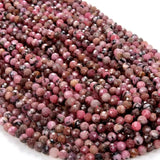 Faceted Colorful Tourmaline Stone Beads Round Loose Spacer Bead 15''