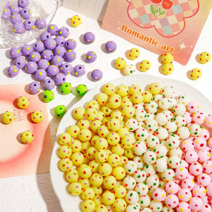 10mm Japanese Candy Dot Acrylic Beads DIY Necklace Bracelet Material