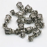10PCS Carved Copper DIY Loose Beads Bell Tower Crafts Accessory