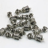 10PCS Carved Copper DIY Loose Beads Bell Tower Crafts Accessory