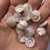 5Pcs Natural Shell Beads Flower-shaped Loose Shell Jewelry DIY