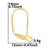20pcs Earring Findings Ear Clasps Hooks DIY Jewelry Iron Hook Ear Wire
