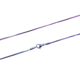 2pcs Stainless Steel Square Snake Chain Rainbow 1.5mm