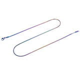 2pcs Stainless Steel Square Snake Chain Rainbow 1.5mm