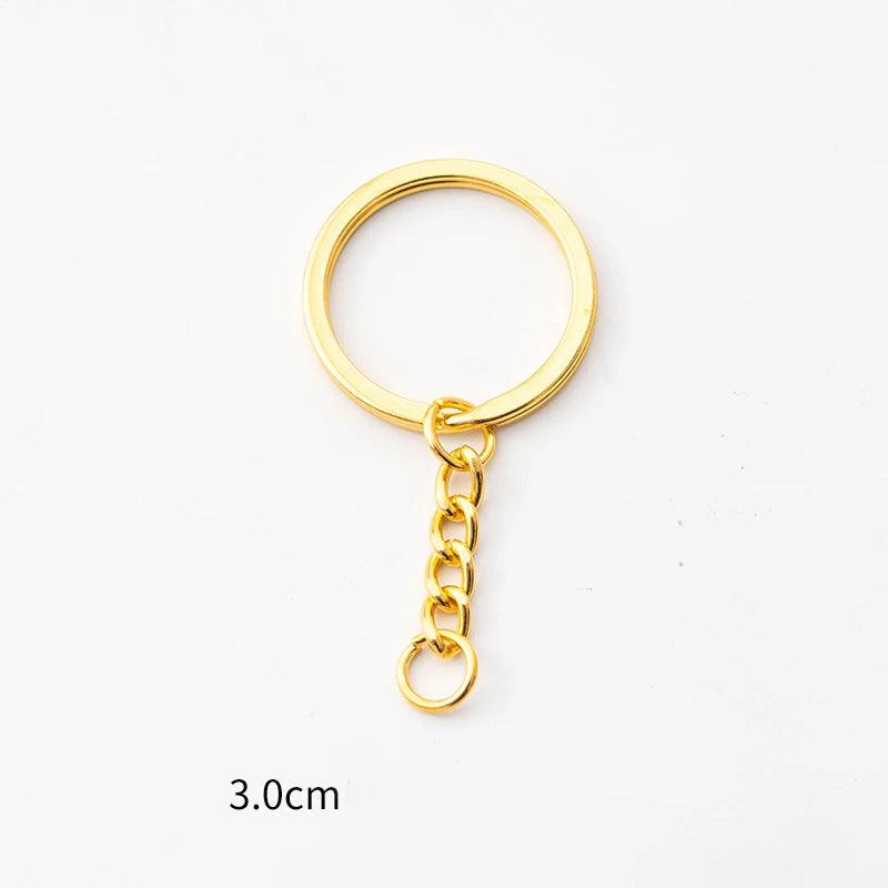 40PCS Keychain Making Supplies 5.5CM Jump Ring Metal Blank Keyring