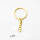 40PCS Keychain Making Supplies 5.5CM Jump Ring Metal Blank Keyring