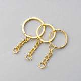40PCS Keychain Making Supplies 5.5CM Jump Ring Metal Blank Keyring