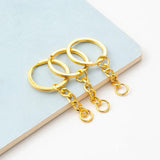 40PCS Keychain Making Supplies 5.5CM Jump Ring Metal Blank Keyring