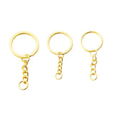 40PCS Keychain Making Supplies 5.5CM Jump Ring Metal Blank Keyring