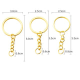 40PCS Keychain Making Supplies 5.5CM Jump Ring Metal Blank Keyring