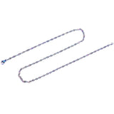 2pcs Stainless Steel Rainbow Water Wave Chain Necklace