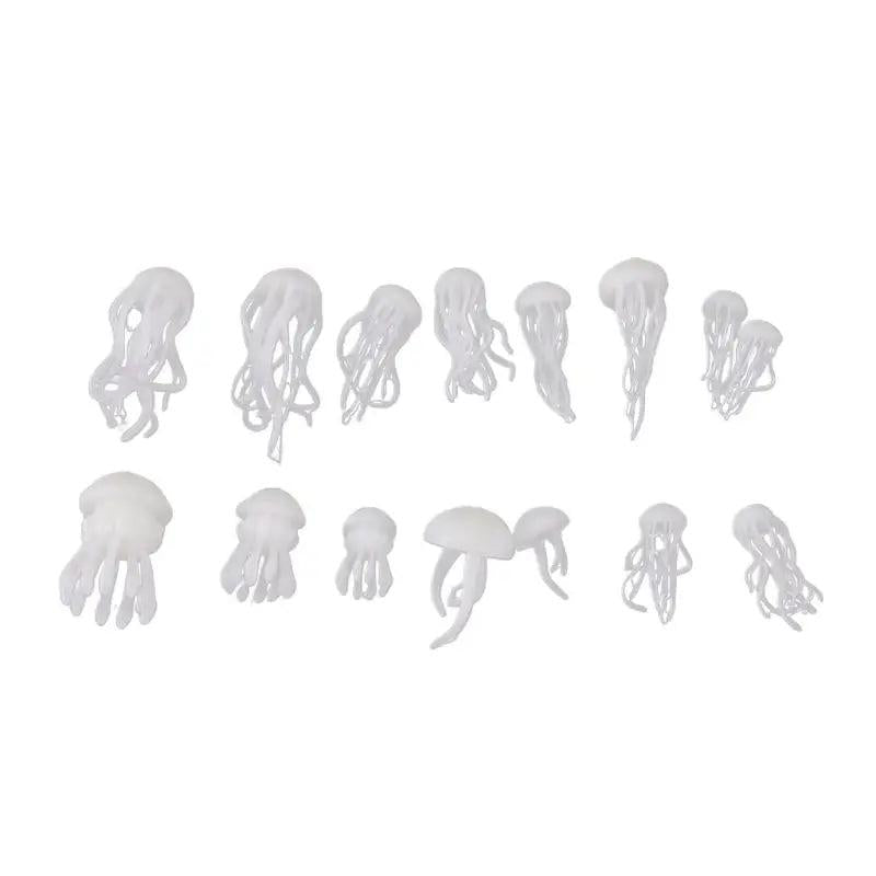 16 Pcs/set Crystal Ocean Resin 3D Mini Jellyfish Modeling