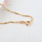 2PCS 24K Brass Necklace Chain for Jewelry Making