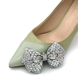 Crystal Rhinestones Wedding Shoe Clips Bow Buckles