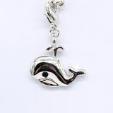 Dolphin Diamond Pendant Charm Lobster Clasp DIY Accessory