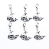 Dolphin Diamond Pendant Charm Lobster Clasp DIY Accessory