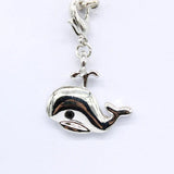 Dolphin Diamond Pendant Charm Lobster Clasp DIY Accessory