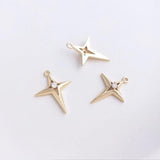 4PCS 14K Filled Zircon Cross Pendant DIY Necklace Accessories