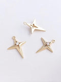 4PCS 14K Filled Zircon Cross Pendant DIY Necklace Accessories