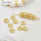 Copper Plated 14k Lace Spacer Bead DIY Jewelry Accessory