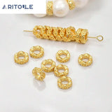 Copper Plated 14k Lace Spacer Bead DIY Jewelry Accessory