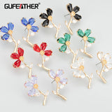18k Plated Nickel Free DIY Earrings Charms 4pcs/lot