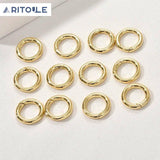 14k Copper Plated Round Pendant Clasp DIY Jewelry Material