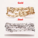 Gold-Plate Heart Bow Cable Chain for Jewelry Making