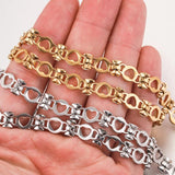 Gold-Plate Heart Bow Cable Chain for Jewelry Making