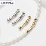 14K Plated Chinese Long Bamboo DIY Beaded Necklace Bracelet Material